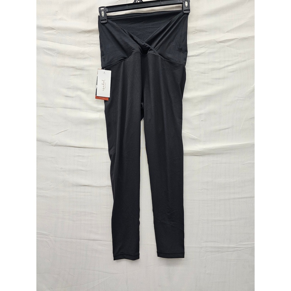 Isabel by Ingrid & Isabel Womens Crossover Maternity Leggings Black Size Medium